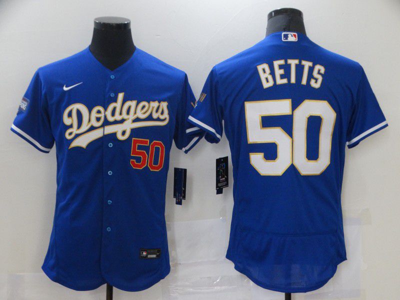 Men Los Angeles Dodgers #50 Betts Blue Elite 2021 Nike MLB Jersey->los angeles dodgers->MLB Jersey
